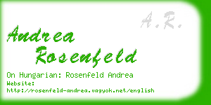 andrea rosenfeld business card